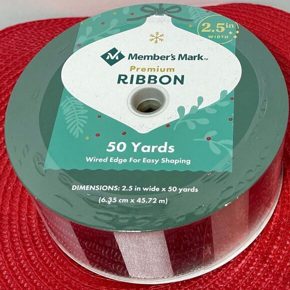 Members Mark Wired Ribbon Black and White Stripe 50 yards NWT - Picture 4 of 4